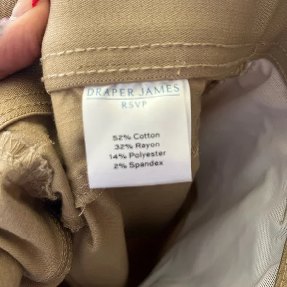 NWOT Draper James Flat front wide leg khakis - Picture 4 of 5